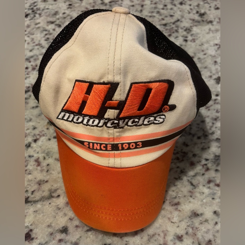 Orange and Black Cap